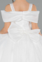 Long White Satin Kid Wedding Dress ABG175