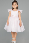 Long Powder Color Girl Dress ABU3722