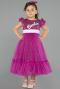 Long Fuchsia Girl Dress ABU4033