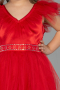 Red Long Girl Dress ABU4239