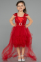 Front Short Back Long Red Girl Dress ABO105