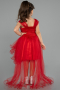 Front Short Back Long Red Girl Dress ABO105