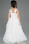 Long White Girl Dress ABU3909