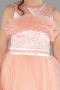 Long Salmon Girl Dress ABU3909