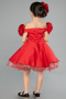 Red Short Satin Girl Dress ABK2573