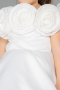 White Short Satin Girl Dress ABK2573