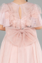 Front Short Back Long Powder Color Girl Dress ABO103