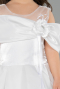 Long White Satin Kid Wedding Dress ABG172