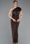 Brown Midi Cocktail Dress ABK2337