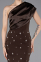 Brown Midi Cocktail Dress ABK2337