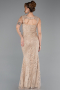 Long Gold Beaded Evening Dress ABU5914