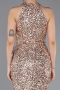 Gold Long Scaly Evening Dress ABU5135