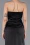 Long Black Satin Prom Gown ABU5923