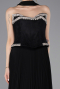 Long Black Chiffon Evening Dress ABU5917