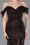 Brown Long Beaded Evening Dress ABU5557