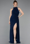 Long Navy Blue Prom Gown ABU5918