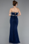 Long Navy Blue Dantelle Mermaid Prom Dress ABU5921