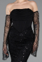 Long Black Beaded Evening Dress ABU5922