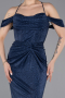 Long Navy Blue Prom Gown ABU5925