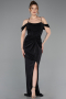 Long Black Prom Gown ABU5925