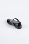 Black Patterned Flat Shoe ORS3101