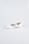 White Leather Flat Shoe SE2