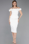 Midi White Cocktail Dress ABK2583