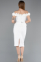 Midi White Cocktail Dress ABK2583