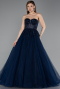 Long Navy Blue Evening Dress ABU5935