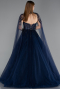 Long Navy Blue Evening Dress ABU5935