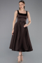 Midi Brown Satin Cocktail Dress ABK2586