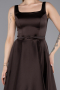 Midi Brown Satin Cocktail Dress ABK2586