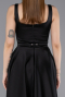 Midi Black Satin Cocktail Dress ABK2586
