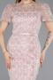 Powder Color Midi Beaded Cocktail Dress ABK2412