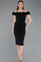 Midi Black Cocktail Dress ABK2583