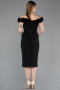 Midi Black Cocktail Dress ABK2583