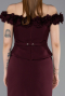 Midi Cherry Colored Cocktail Dress ABK2583