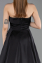 Long Black Satin Evening Dress ABU5932
