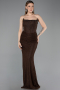 Long Brown Dantelle Mermaid Prom Dress ABU5933