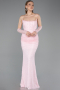 Long Powder Color Dantelle Mermaid Prom Dress ABU5933