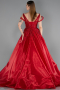 Long Red Designer Evening Dress ABU5962