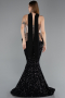 Long Black Scaly Haute Couture Dress ABU5950