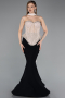 Long Black-Beige Haute Couture Dress ABU5951