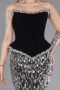 Long Black Scaly Haute Couture Dress ABU5953