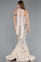 Long Beige Scaly Haute Couture Dress ABU5968