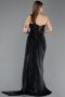 Long Black Chiffon Prom Gown ABU5946