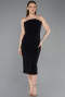 Midi Black Party Dress ABK2588