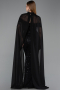 Long Black Beaded Evening Dress ABU5915