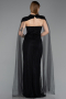Long Black Dantelle Evening Dress ABU5941
