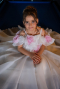 Long White Satin Kid Wedding Dress ABG182
